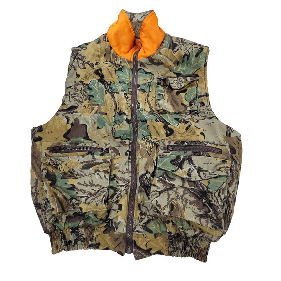 Ranger Vest Mens Sz Medium Camo Hunting Puffer Quilted Gorpcore Woodlands Hunt - Picture 1 of 10